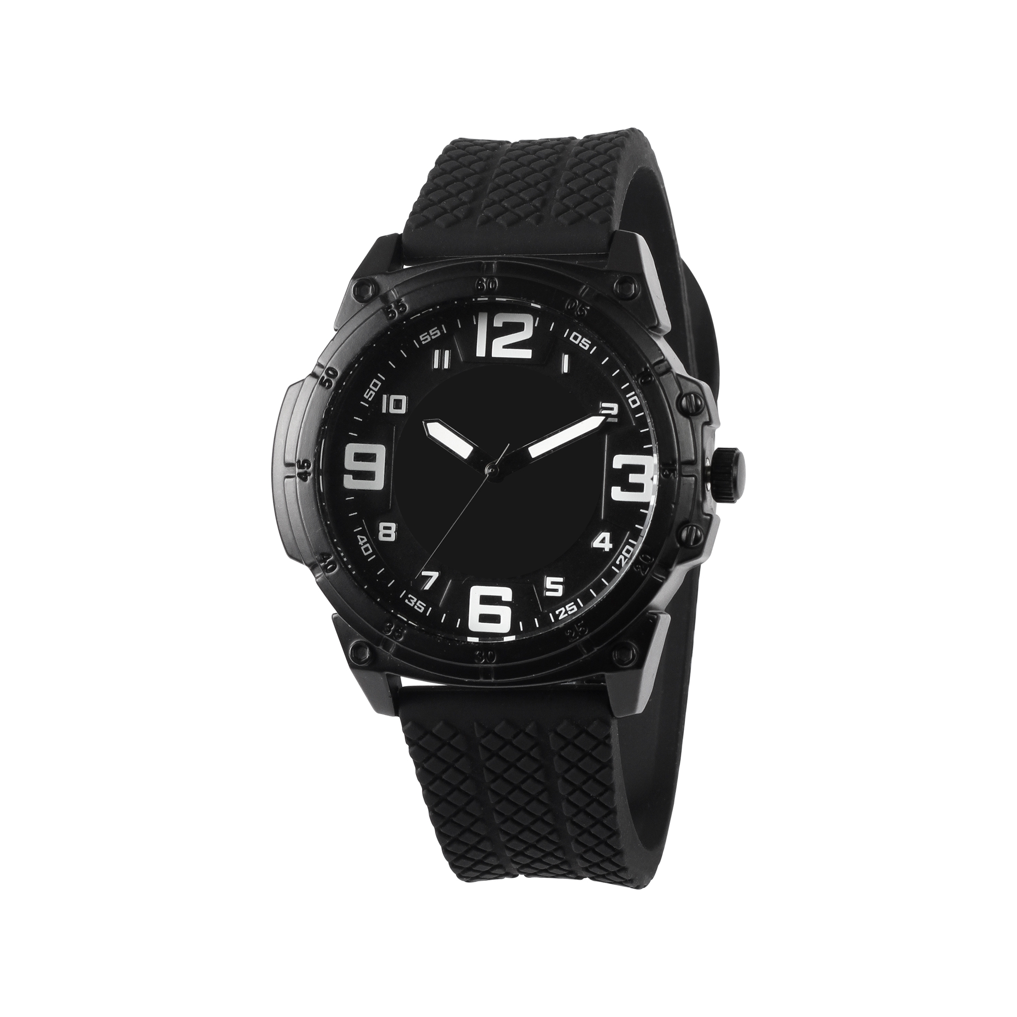 RELOJ PULSO CAJA METALICA Y CORREA DE SILICON, MAQUINARIA METÁLICA JAPONESA E506